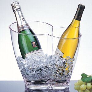 Champagne Ice Bucket, Prodyne Vino Duo Wine Bucket, 12w x 8 1/2d x 10h (in)